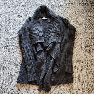 Abercrombie & Fitch Charcoal Flowy Open Cardigan Size Small